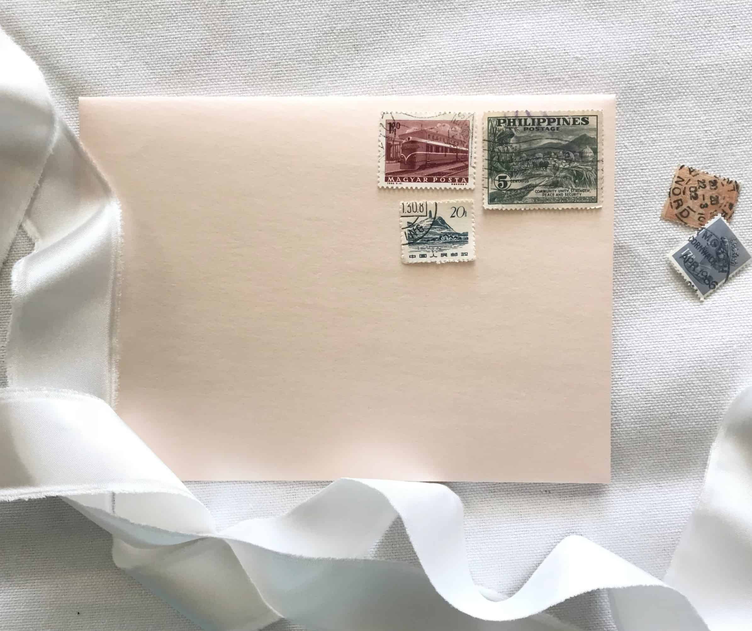 postage stamp on envelope