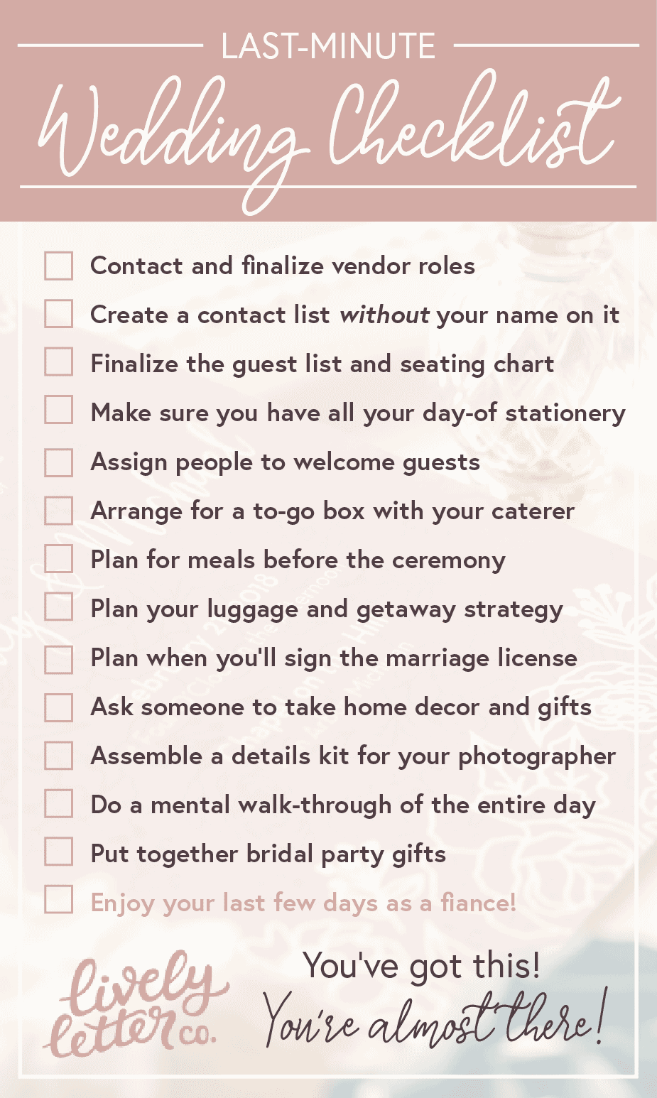 last minute wedding checklist stationery wedding invitations