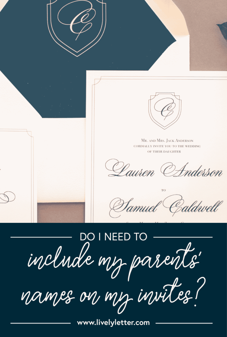 Parent’s Names and Wedding Invitations: Modern Etiquette - Stationery