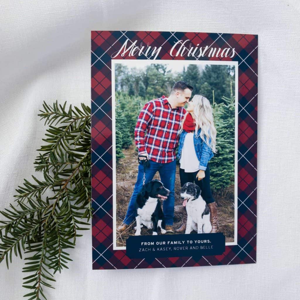 Red Flannel Christmas Card