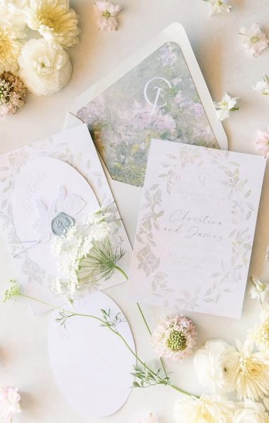 Custom Garden Party Wedding Invitation Suite